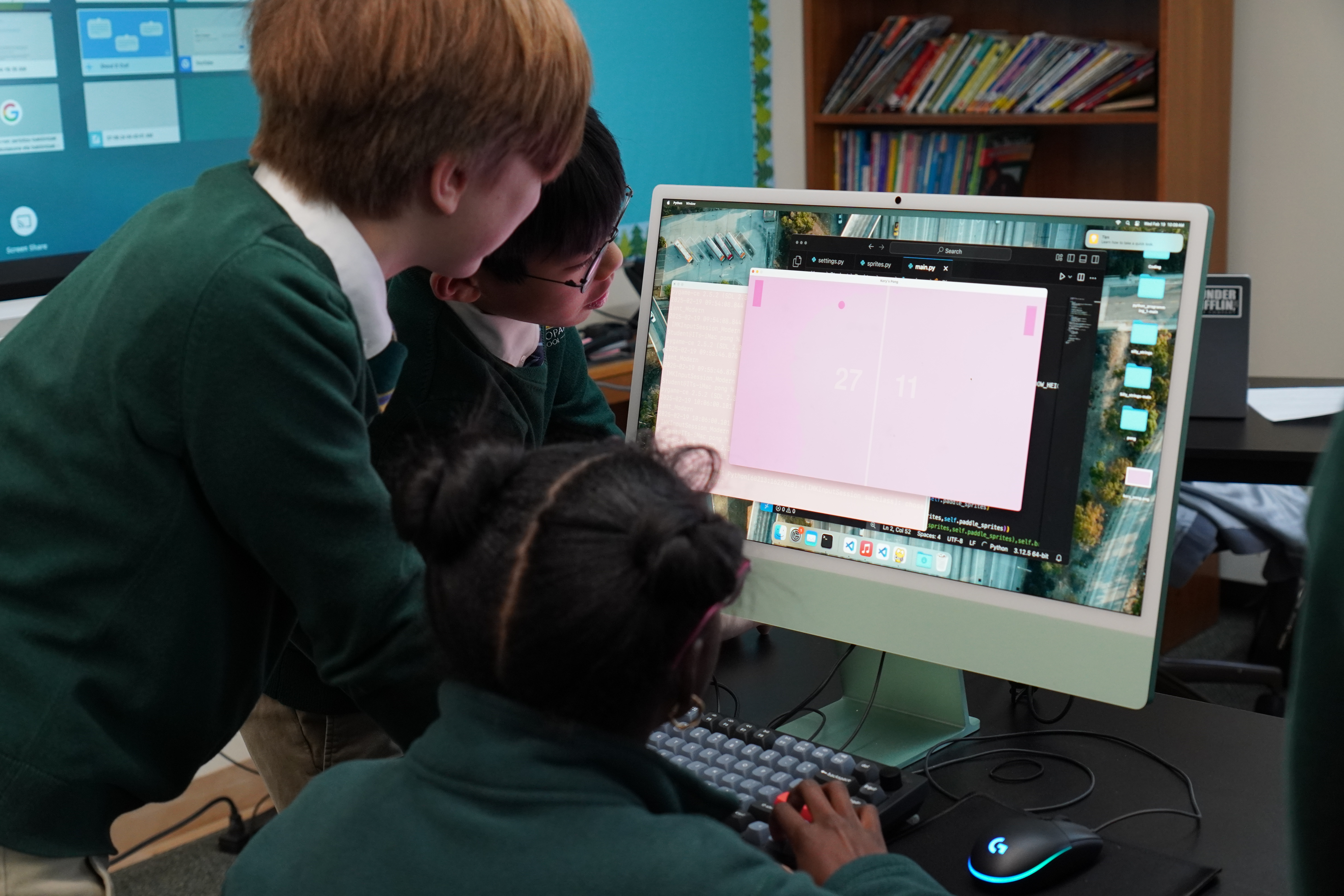 Students coding