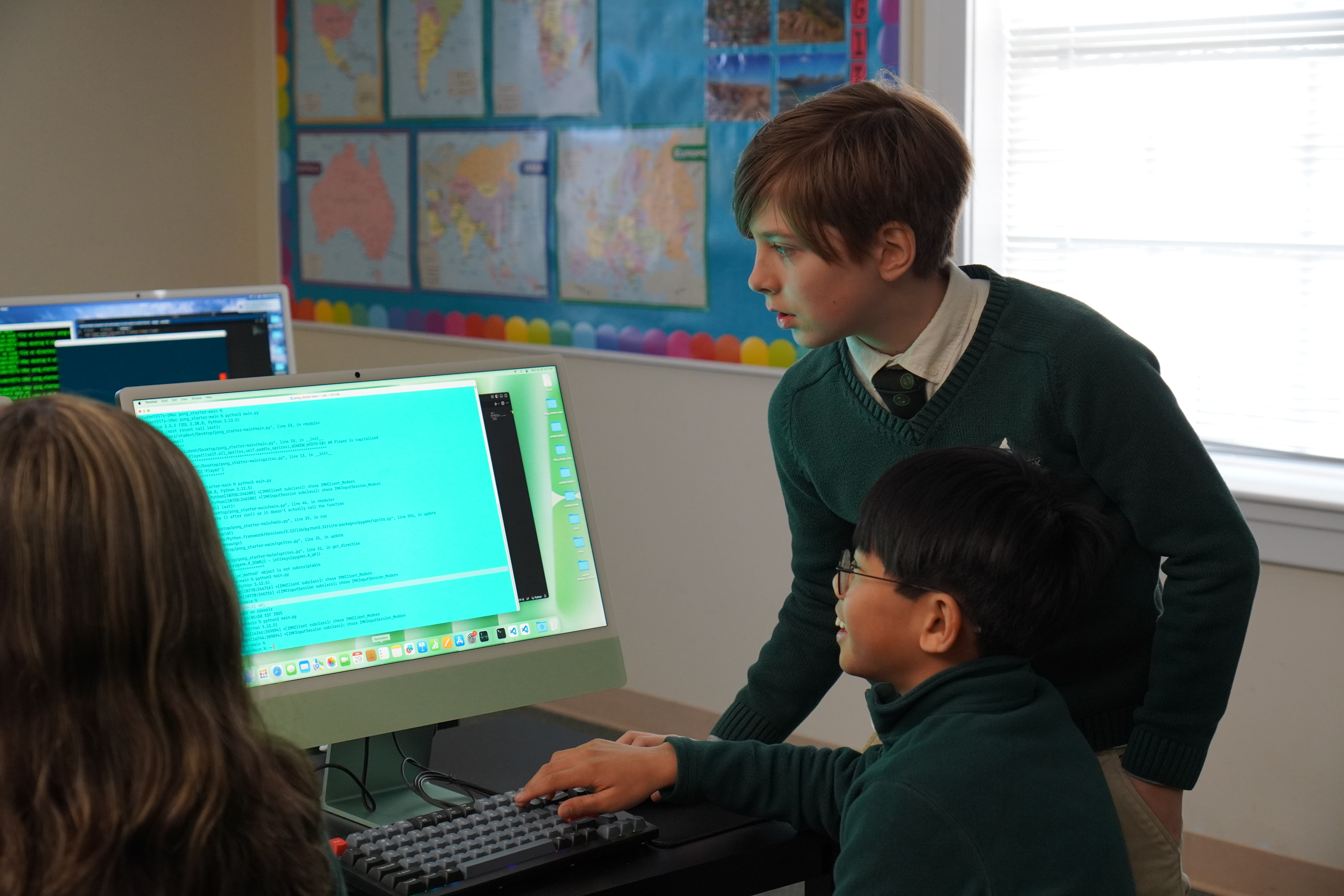 Students coding